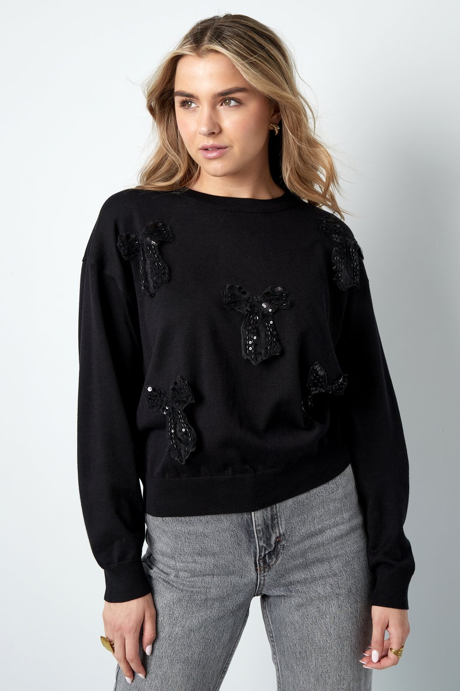 Bow Bliss sweater - black h5Picture4